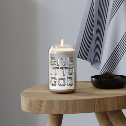 "GIVE IT TO GOD" Aromatherapy Candle (With Reusable Cup-Shaped Glass)