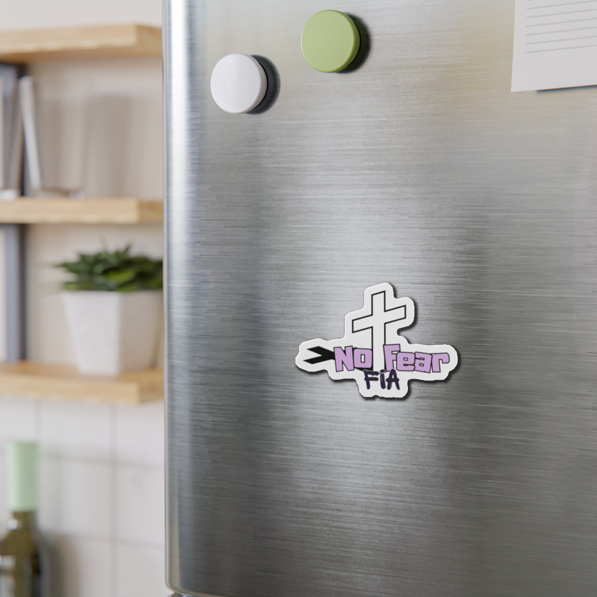 "No Fear Fia" Die-Cut Magnets