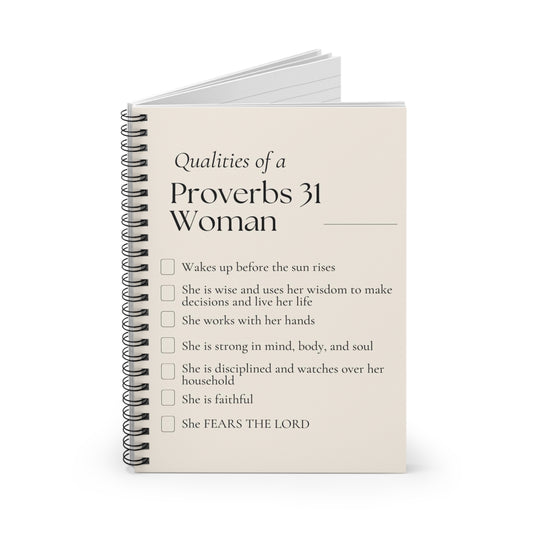 Christian Spiral Notebook - Ruled Line with Powerful Scripture for Women