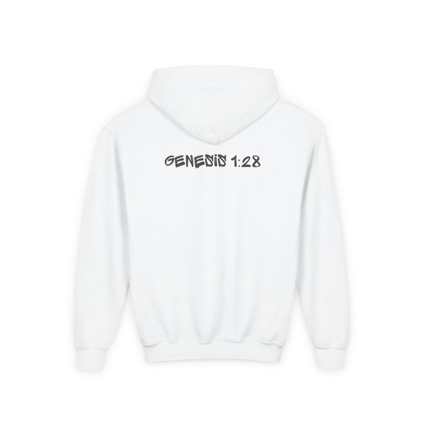 Youth Hooded Sweatshirt - Genesis 1:28