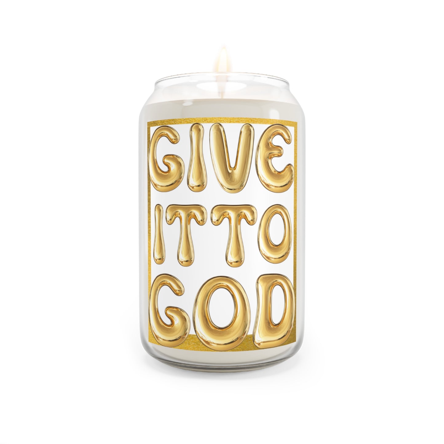 "GIVE IT TO GOD" Aromatherapy Candle (With Reusable Cup-Shaped Glass)