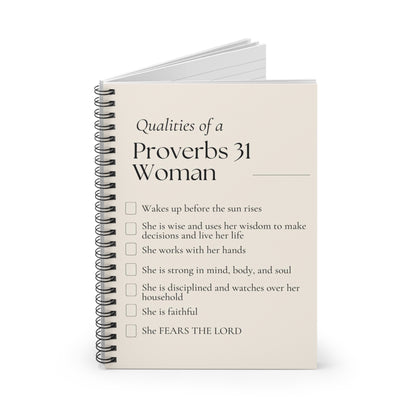 Christian Spiral Notebook - Ruled Line with Powerful Scripture for Women