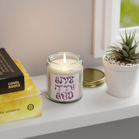 "GIVE IT TO GOD" Coconut Apricot Wax Scented Candle In Clear or Amber
