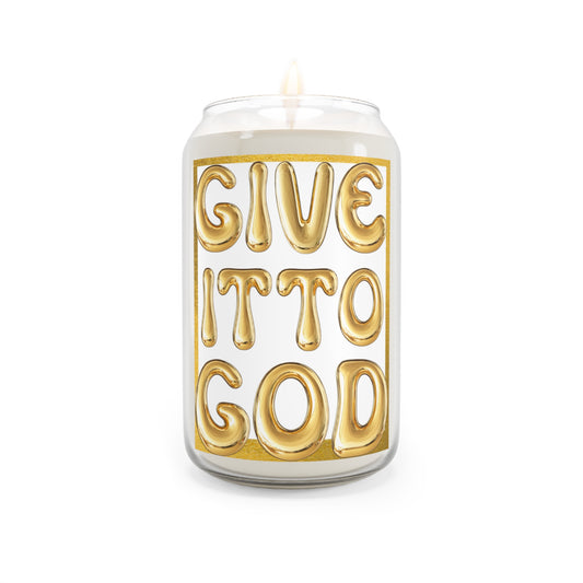 "GIVE IT TO GOD" Aromatherapy Candle (With Reusable Cup-Shaped Glass)